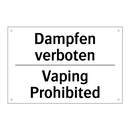 Dampfen verboten - Vaping Prohibited