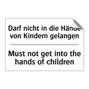 Darf nicht in die Hände von Kindern /.../ - Must not get into the hands of /.../