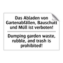 Das Abladen von Gartenabfällen, /.../ - Dumping garden waste, rubble, /.../