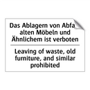 Das Ablagern von Abfall, alten /.../ - Leaving of waste, old furniture, /.../