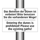 Das Betreten der Dünen ist verboten! /.../ - Entering the dunes is prohibited! /.../