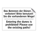 Das Betreten der Dünen ist verboten! /.../ - Entering the dunes is prohibited! /.../