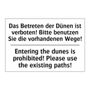 Das Betreten der Dünen ist verboten! /.../ - Entering the dunes is prohibited! /.../