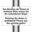 Das Betreten der Dünen ist verboten! /.../ - Entering the dunes is prohibited! /.../