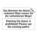 Das Betreten der Dünen ist verboten! /.../ - Entering the dunes is prohibited! /.../
