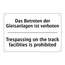 Das Betreten der Gleisanlagen /.../ - Trespassing on the track facilities /.../
