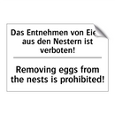 Das Entnehmen von Eiern aus den /.../ - Removing eggs from the nests is /.../