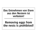 Das Entnehmen von Eiern aus den /.../ - Removing eggs from the nests is /.../