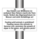 Das Füttern von Wildtieren ist /.../ - Feeding wild animals is prohibited! /.../