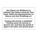 Das Füttern von Wildtieren ist /.../ - Feeding wild animals is prohibited! /.../