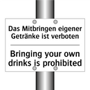 Das Mitbringen eigener Getränke /.../ - Bringing your own drinks is prohibited/.../