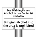 Das Mitbringen von Alkohol in /.../ - Bringing alcohol into the area /.../