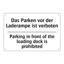 Das Parken vor der Laderampe ist /.../ - Parking in front of the loading /.../