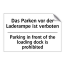 Das Parken vor der Laderampe ist /.../ - Parking in front of the loading /.../