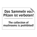 Das Sammeln von Pilzen ist verboten!/.../ - The collection of mushrooms is /.../