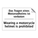 Das Tragen eines Motorradhelms /.../ - Wearing a motorcycle helmet is /.../