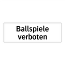 Ballspiele verboten