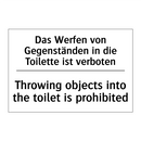 Das Werfen von Gegenständen in /.../ - Throwing objects into the toilet /.../