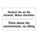 Denken Sie an die Umwelt, Motor /.../ - Think about the environment, no /.../