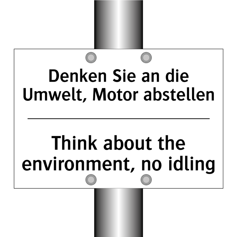 Denken Sie an die Umwelt, Motor /.../ - Think about the environment, no /.../