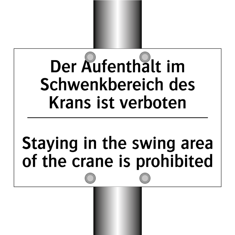 Der Aufenthalt im Schwenkbereich /.../ - Staying in the swing area of the /.../