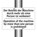 Der Betrieb der Maschine durch /.../ - Operation of the machine by more /.../