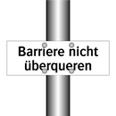Barriere nicht überqueren
