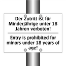 Der Zutritt ist für Minderjährige /.../ - Entry is prohibited for minors /.../