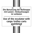 Die Benutzung der Rolltreppe mit /.../ - Use of the escalator with cargo/trolley /.../