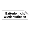 Batterie nicht wiederaufladen