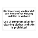 Die Verwendung von Druckluft zum /.../ - Use of compressed air for cleaning /.../