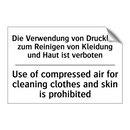 Die Verwendung von Druckluft zum /.../ - Use of compressed air for cleaning /.../