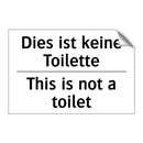 Dies ist keine Toilette - This is not a toilet