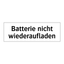 Batterie nicht wiederaufladen