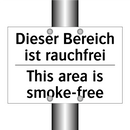Dieser Bereich ist rauchfrei - This area is smoke-free
