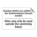 Drachen dürfen nur außerhalb der /.../ - Kites may only be used outside /.../