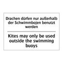 Drachen dürfen nur außerhalb der /.../ - Kites may only be used outside /.../