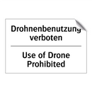 Drohnenbenutzung verboten - Use of Drone Prohibited