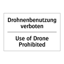 Drohnenbenutzung verboten - Use of Drone Prohibited