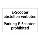 E-Scooter abstellen verboten - Parking E-Scooters prohibited