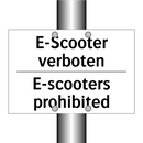 E-Scooter verboten - E-scooters prohibited