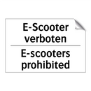 E-Scooter verboten - E-scooters prohibited