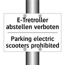 E-Tretroller abstellen verboten/.../ - Parking electric scooters prohibited/.../