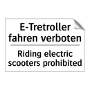 E-Tretroller fahren verboten - Riding electric scooters prohibited/.../