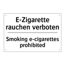 E-Zigarette rauchen verboten - Smoking e-cigarettes prohibited/.../