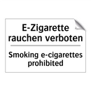 E-Zigarette rauchen verboten - Smoking e-cigarettes prohibited/.../