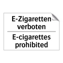 E-Zigaretten verboten - E-cigarettes prohibited