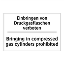 Einbringen von Druckgasflaschen /.../ - Bringing in compressed gas cylinders /.../