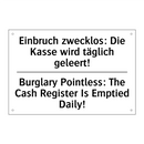 Einbruch zwecklos: Die Kasse wird /.../ - Burglary Pointless: The Cash Register /.../