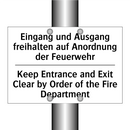 Eingang und Ausgang freihalten /.../ - Keep Entrance and Exit Clear by /.../